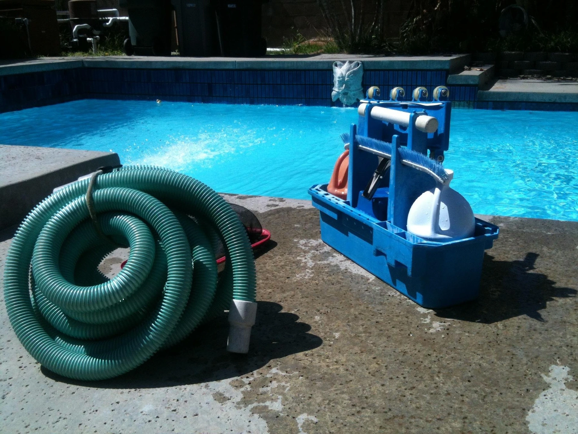 Weekly pool cleaning in Jacksonville FL with brushing, skimming, and water testing